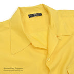 1980's~ YELLOW SILK S/S SHIRT ...