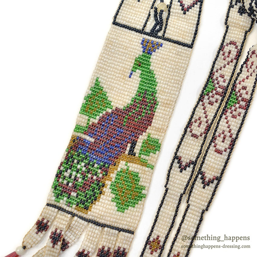 NATIVE AMERICAN SEED BEADS NECKLACE WHIRLING LOGS...