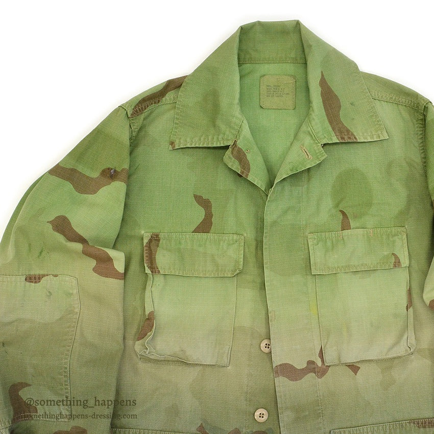 1990's U.S.MILITARY OVERDYED COAT, DESERT CAMO PATTERN, COMBAT ... S-R