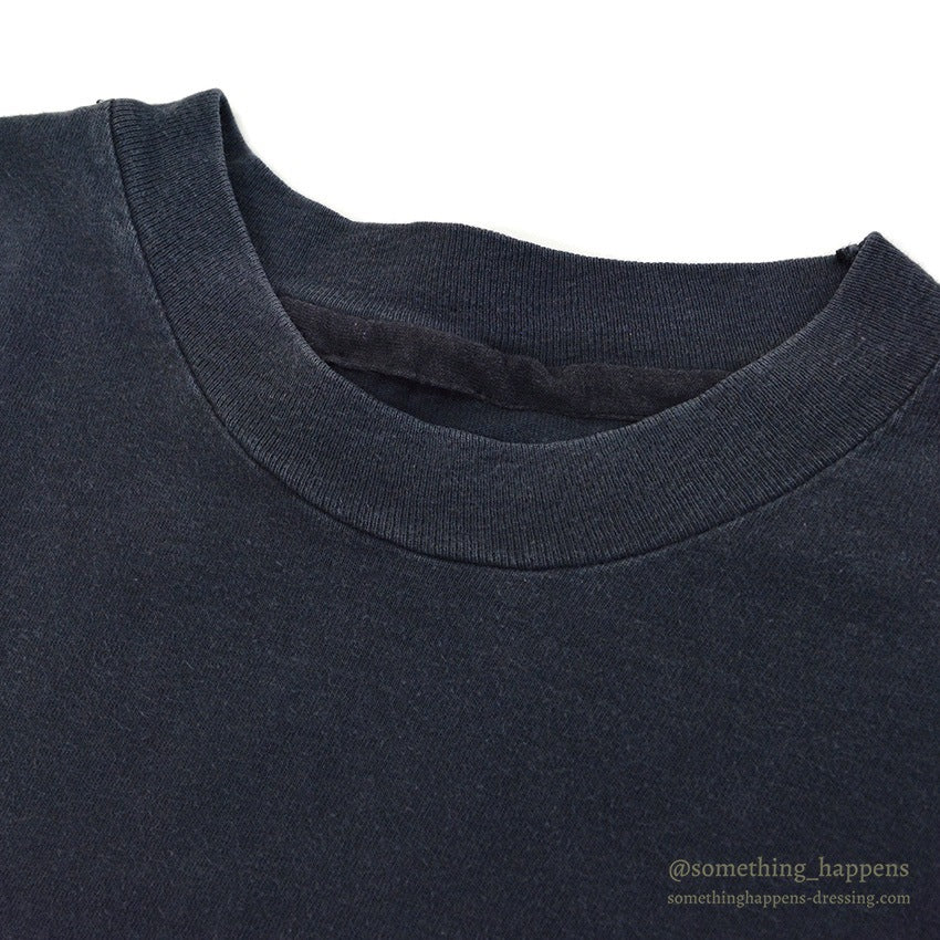 1990's BLACK FADED PLAIN POCKET T-SHIRT ...