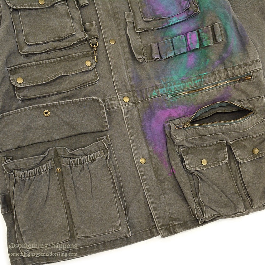 1980's POLO RALPH LAUREN PHOTOGRAPHER JACKET HAND PAINTED ... L
