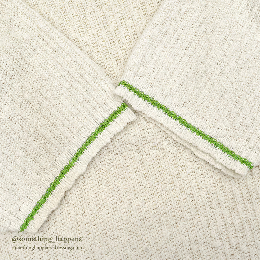 1960's~ OLD COTTON KNIT S/S SWEATER ...