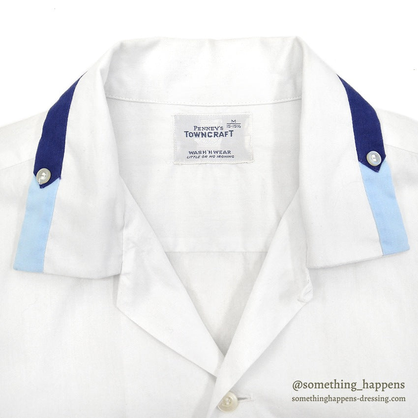 1960's TOWNCRAFT PENNEY'S ALL COTTON S/S SHIRT ... M