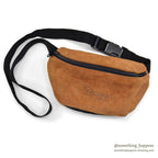 1990's EASTPAK LEATHER FANNY PACK MADE IN USA...