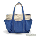 1990's~ LLBEAN CANVAS GARDEN TOTE DENIM ZIP TOP...