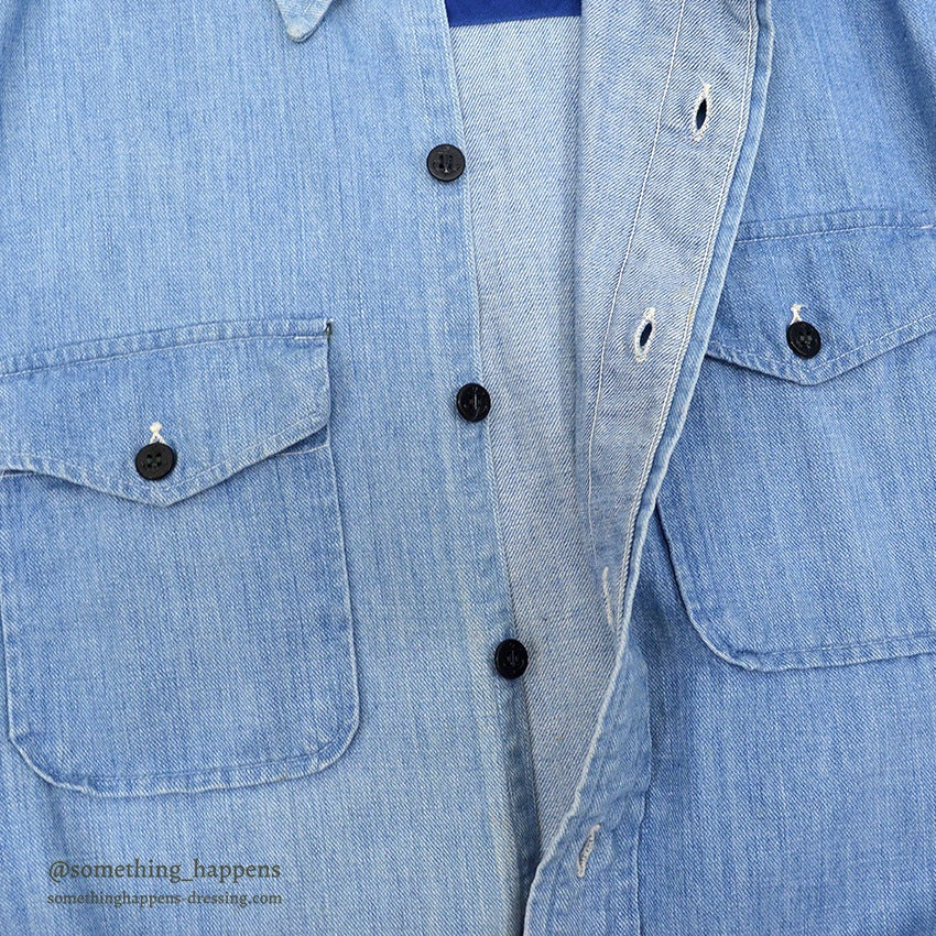 ~1960's FIVE BROTHER TYPE CPO DENIM SHIRT SELVEDGE ...