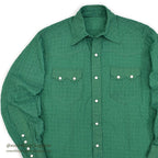 1950's UNUSUAL GREEN NYLON WESTERN SHIRT...