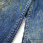 1940's U.S.NAVY WW2 DENIM TROUSERS PAINT SPLATTER/FADED ... W30/L30