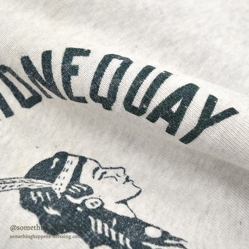 1950's CHAMPION RUNNER TAG INDIAN HEAD FLOCK PRINT SWEAT SHIRT ... L