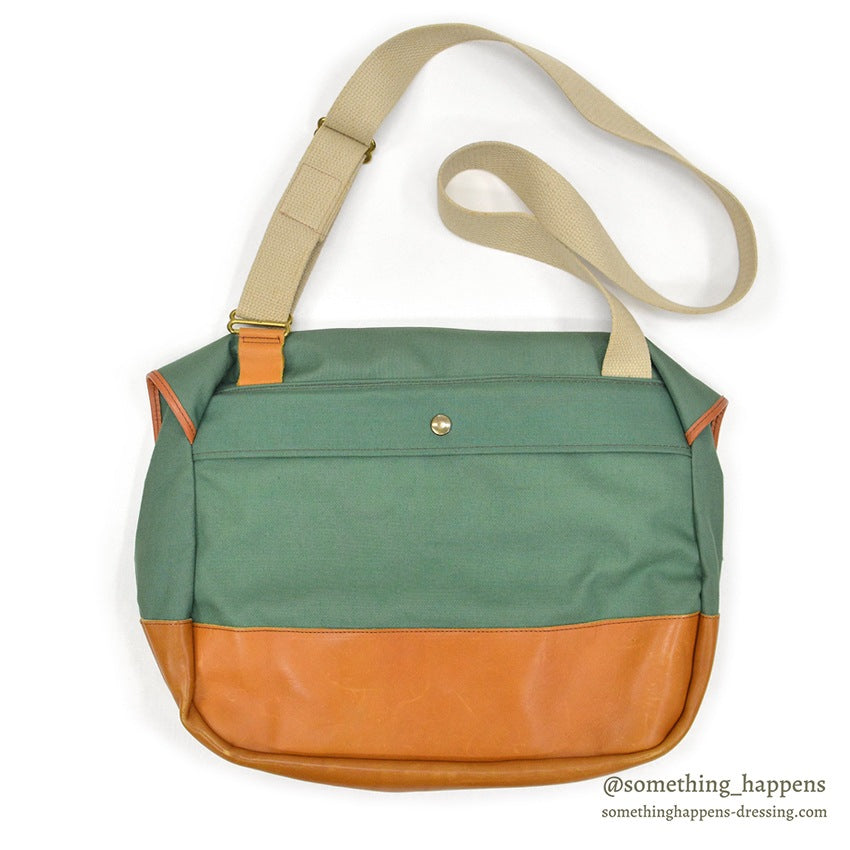 1960's DEADSTOCK LLBEAN HEAVY DUTY HAVERSACK / GREEN...