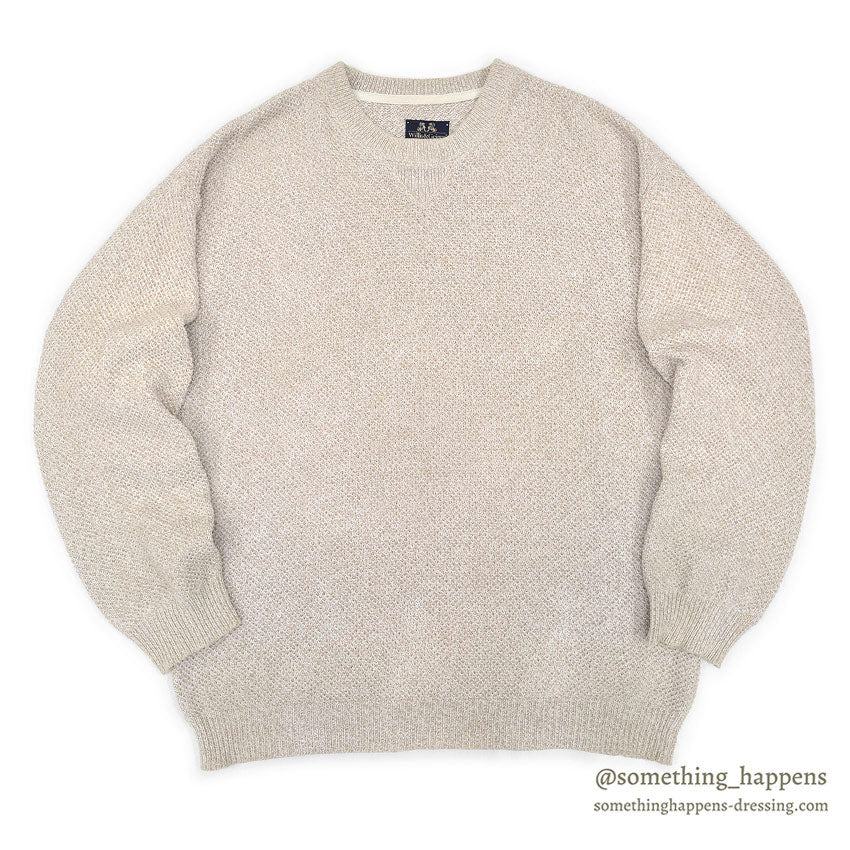 1990's WILLIS & GEIGER FRONT-V COTTON SWEATER...M