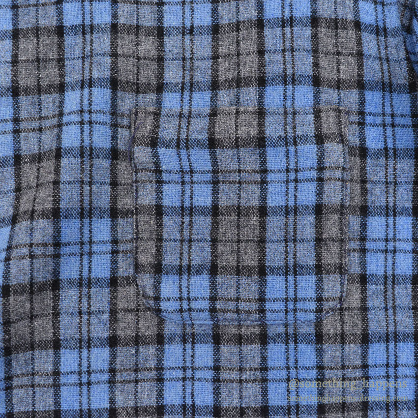 1950's~ UNUSUAL PULLOVER PLAID WOOL SHIRT...