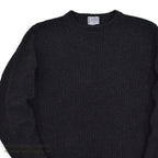 1960's TOWNCRAFT PENNEY'S WAFFLE WEAVE SWEATER BLACK ... L