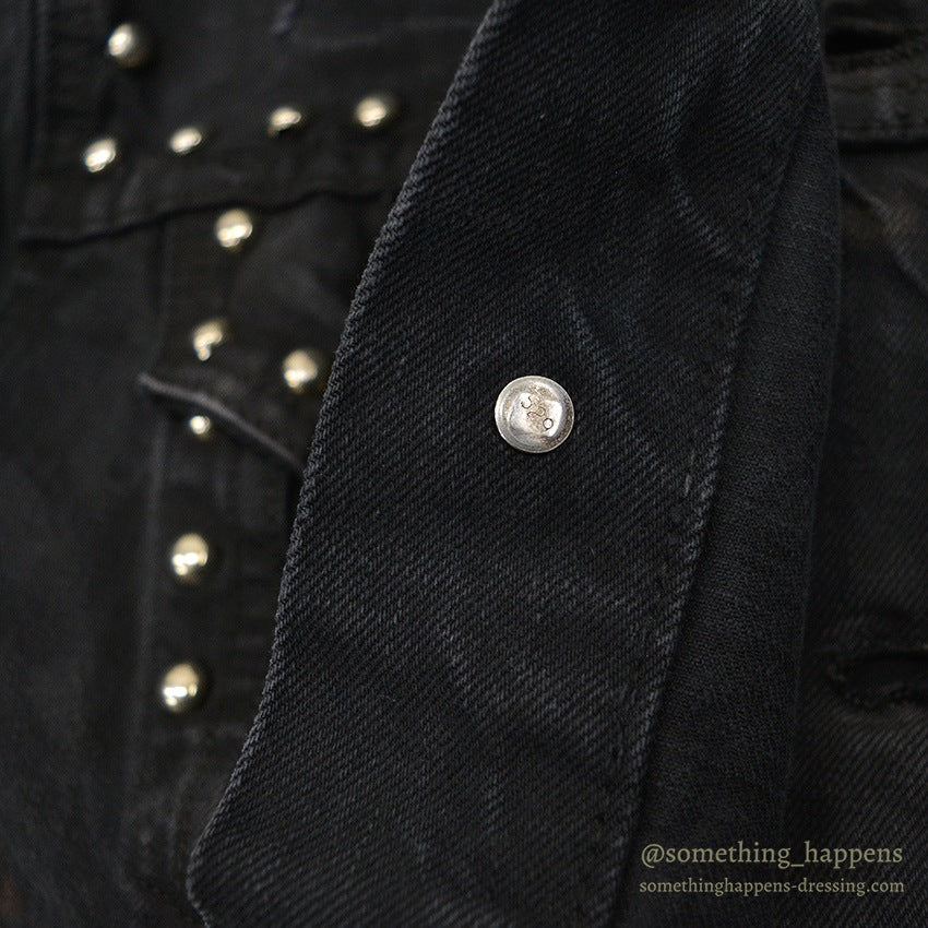 1960's LEVI'S 70505-0217 BIGE OVERDYED / BLACK WITH STUDS...