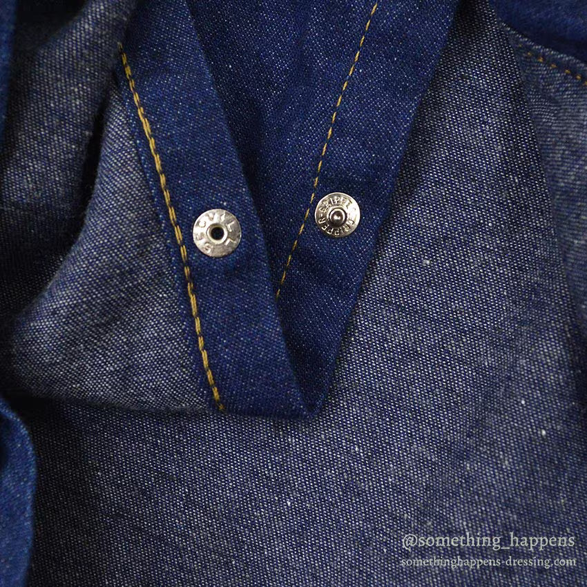 1970's~ SEARS ROEBUCKS DENIM SHIRT ... X-LARGE