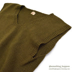 1940's AMERICAN RED CROSS WW2 HAND KNIT WOOL VEST / LARGE SIZE...