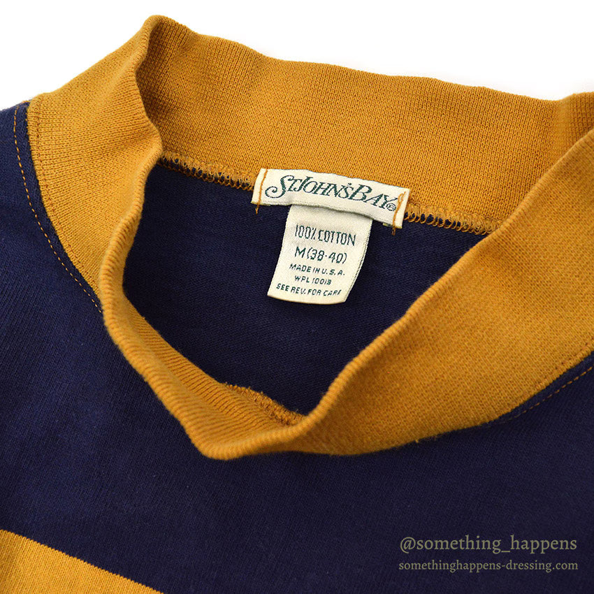 1980's~ ST JOHN'S BAY WIDE STRIPED L/S TEE ... M