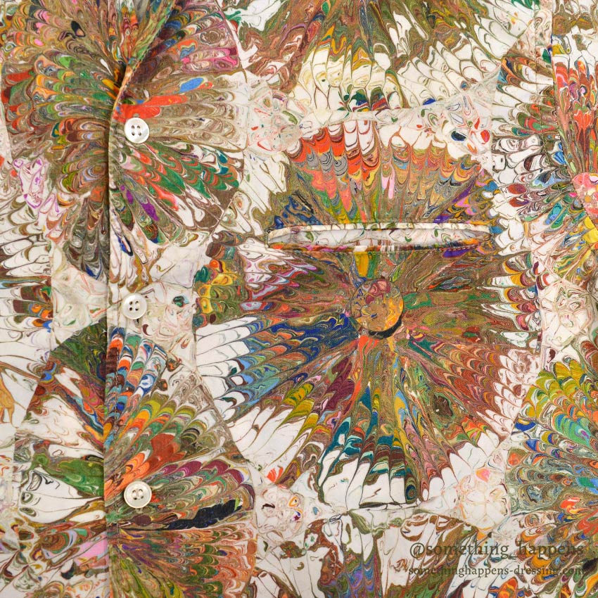 1960's LILLY DACHE PAINT SPLATTER PRINT S/S SHIRT ... M