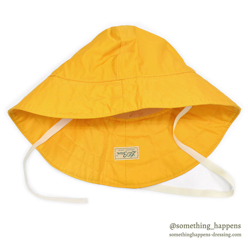 ~1970's DEADSTOCK LLBEAN RAIN HAT / YELLOW ... XL