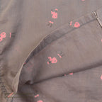 1950's GRAY/PINK JOCKEY PRINT S/S SHIRT ... M
