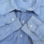 1980's FIVE BROTHER CHAMBRAY SHIRT...L