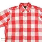 1960's GENE RONALD BLOCK PLAID B/D SHIRT ... M