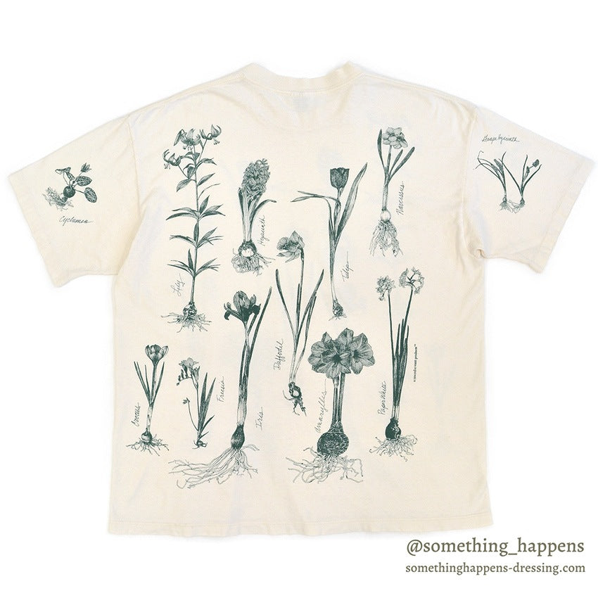 1990's REL-E-VANT PRODUCTS BOTANICAL ART PRINT T-SHIRT ... XL