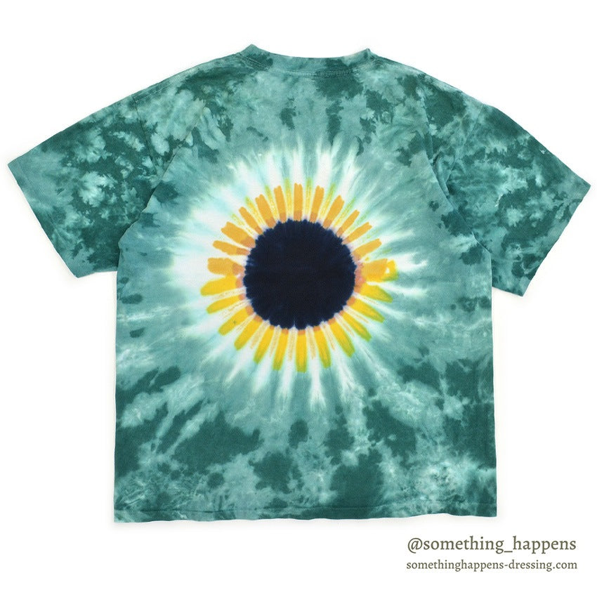 1980's~ SUNDOG TIE DYE SUN FLOWER T-SHIRT ... XL