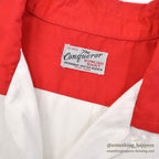 1960's THE CONQUEROR CHAIN ​​STITCH TWO-TONE BOWLING SHIRT...M