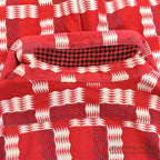 ~1950's GEOMETRIC ZIG ZAG PATTERN PRINT FLANNEL SHIRT...