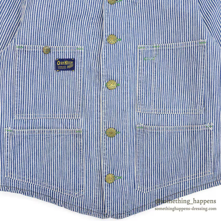 1950's OSHKOSH HICKORY STRIPE ENGINEER JACKET...