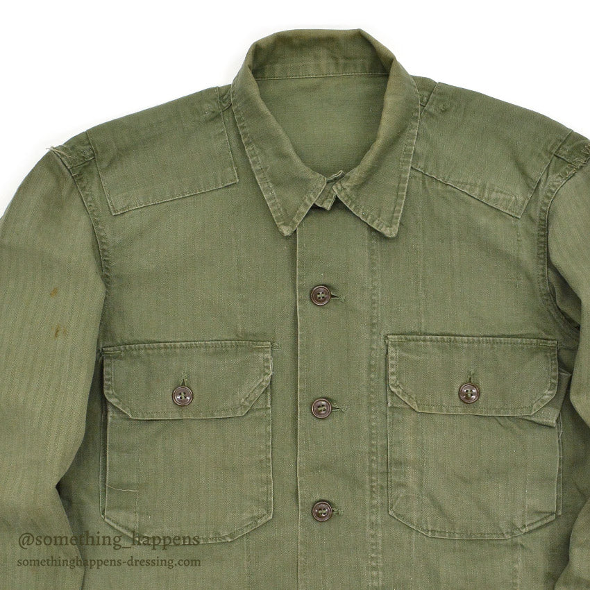 1940's BRITISH ARMY WW2 WAR AID HBT JACKET / US MADE...