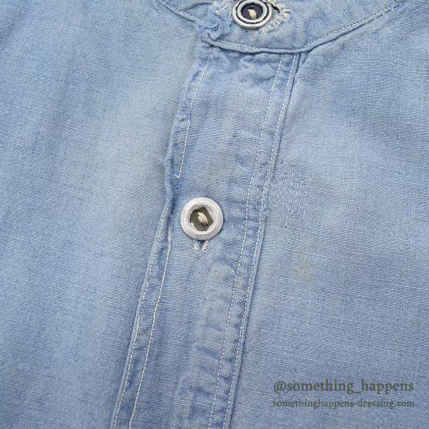 1930's HERCULES PULLOVER CHAMBRAY SHIRT / MISSING CHIN STRAP ...