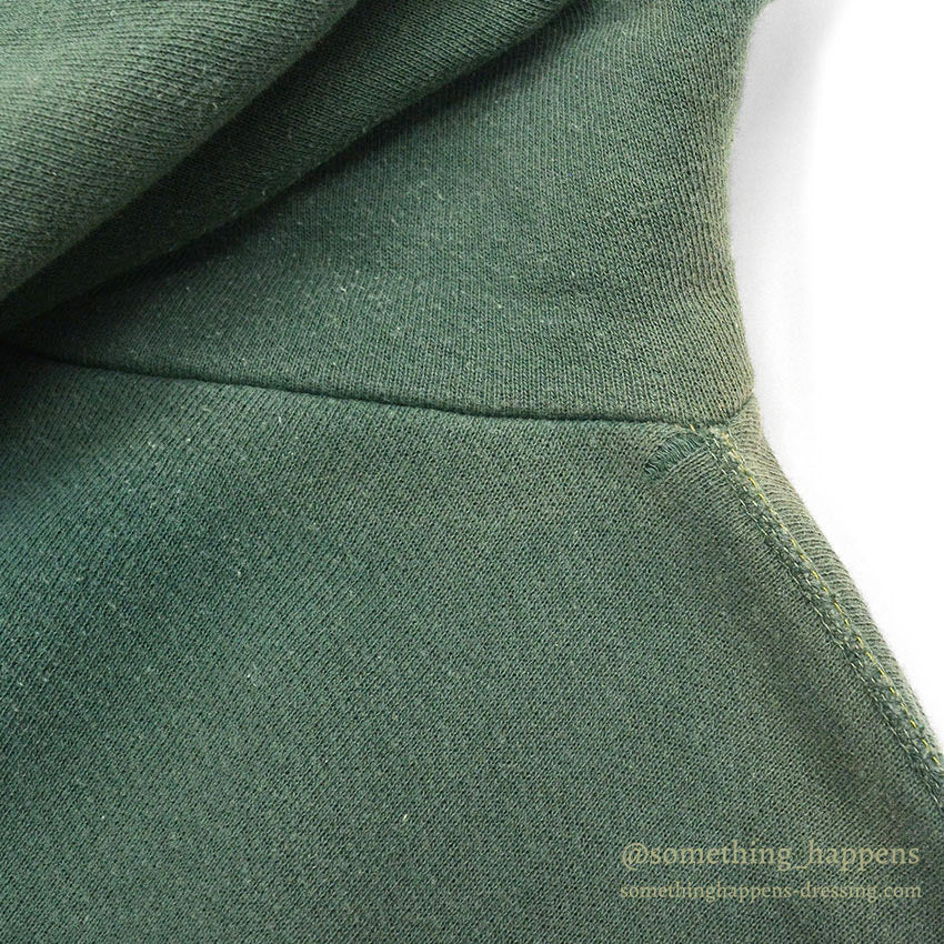 1960's OLD GREEN FADED SWEAT PARKA / BIG SIZE...