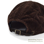 1990's EDDIE BAUER QUILTED CORDUROY CAP / BROWN...