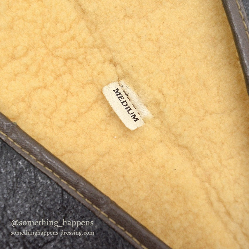 1960's POWR HOUSE SHEARLING WORK VEST...M