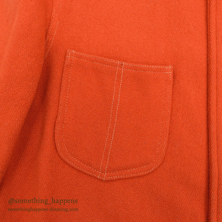 1970's GALLAGHERS ORANGE WOOL COVERALL...XL