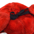 1960's~ RED FAUX FUR TRAPPER HAT...XL
