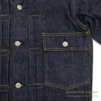 1940's DEADSTOCK FOREMOST BUCKLE BACK DENIM JACKET / LEATHER PATCH ... 36