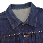 1940's~ MONTGOMERY WARD 101 BUCKLE BACK DENIM JACKET / COOL STUDS...