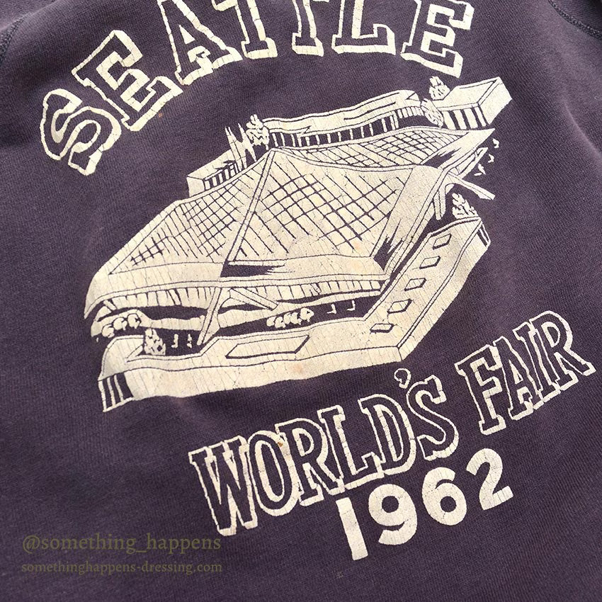 1960's SEATTLE WARLD'S FAIR SWEAT SHIRT / SLEEVES CUT OFF...