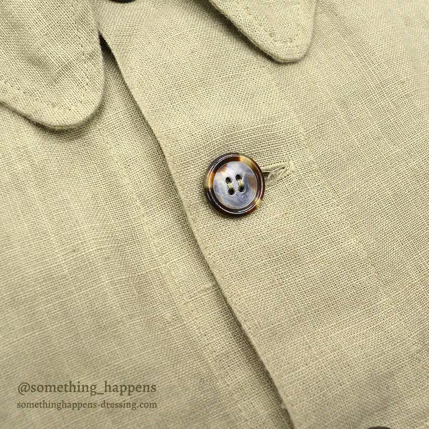 1990's CP SHADES LINEN WORK JACKET / TAN... M