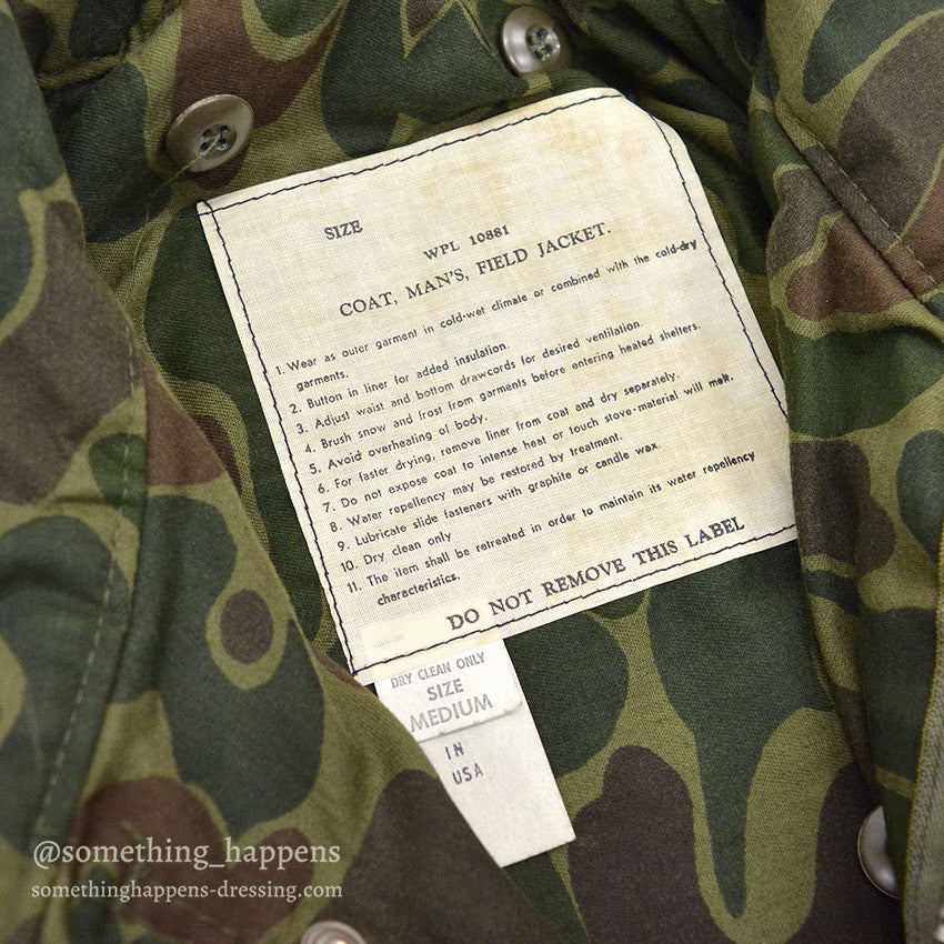1970's CIVILIAN M-65 DUCK HUNTER CAMO JACKET WPL10881 / ALMOST DEADSTOCK ... M