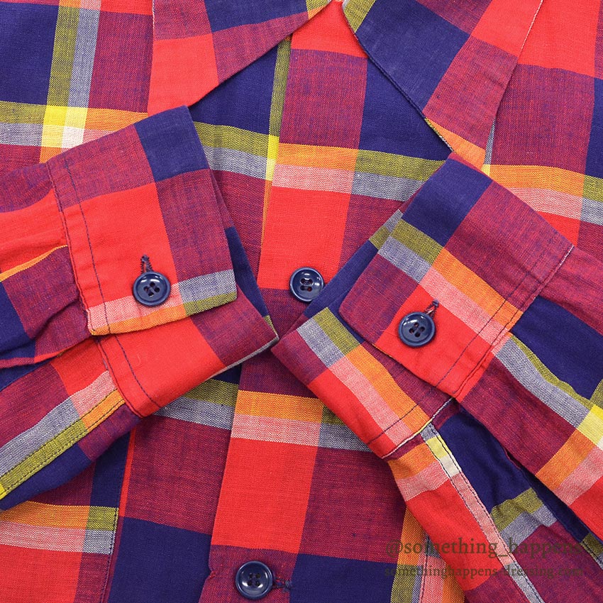 1950's NEW YORKER VIBRANT COLOR PLAID SHIRT ...
