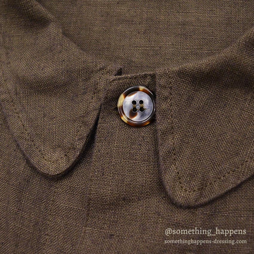 CP SHADES LINEN WORK JACKET / BROWN ... L