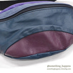 1990's MULTI COLOR PANEL LEATHER FANNY PACK / MADE IN USA...