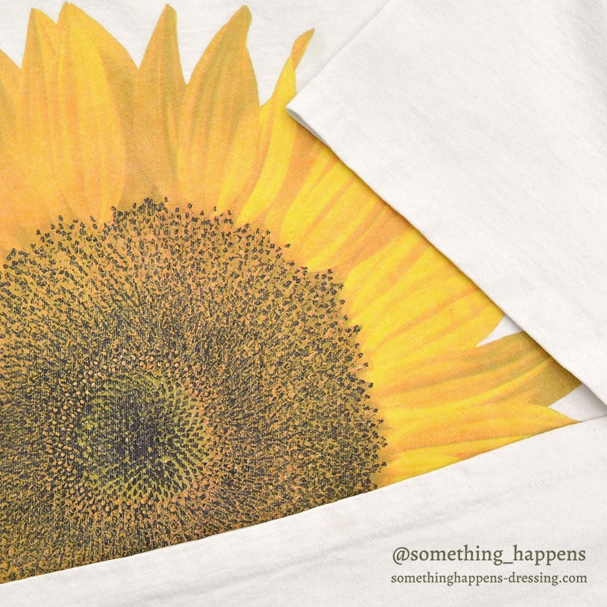 1990's ONEITA SUN FLOWER T-SHIRT ... L