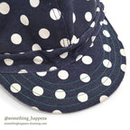1970's~ KROMER POLKA DOTS CAP / NAVY... 71/2