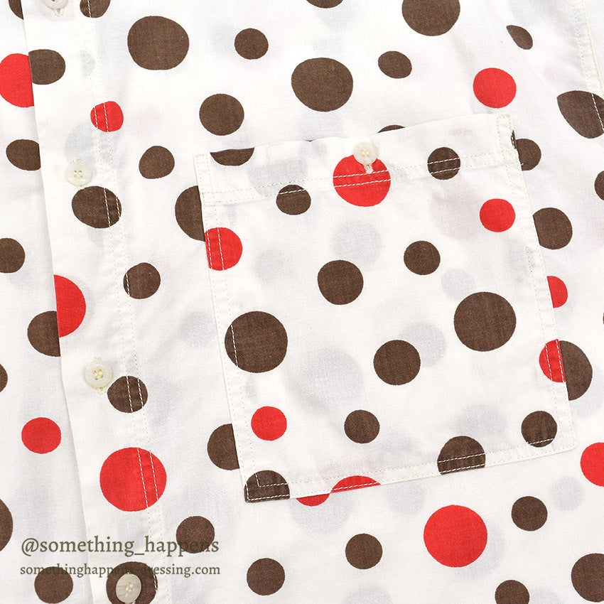 1990's SAHARA CLUB POLKA DOTS S/S SHIRT ... M