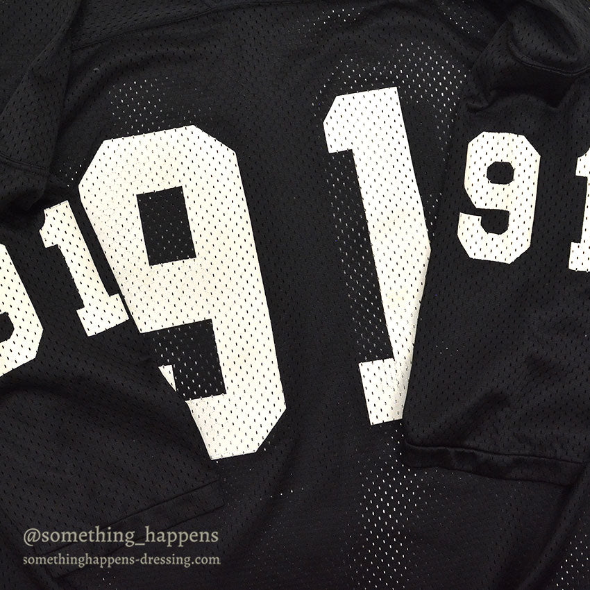 1960's SOUTHERN ATHLETIC FOOTBALL MESH JERSEY / BLACK ... XL